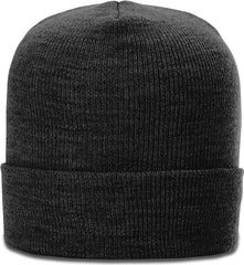 Richardson 137 Heathered Beanie with Cuff - Heather Black - Black / OSFM