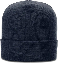 Richardson 137 Heathered Beanie with Cuff - Heather Navy - Navy / OSFM
