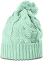 Richardson 141 Chunk Twist Knit Beanie with Cuff & Pom - Seafoam - Seafoam / OSFM