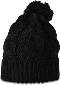 Richardson 141R Chunk Twist Knit Beanies with Cuff Black Black / OSFM