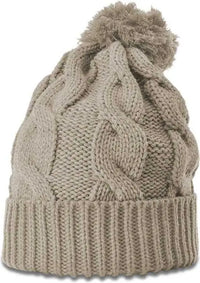 Richardson 141R Chunk Twist Knit Beanies with Cuff Clay Light Gray / OSFM