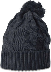Richardson 141R Chunk Twist Knit Beanies with Cuff - Gun Metal - Gray / OSFM