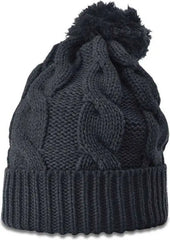 Richardson 141R Chunk Twist Knit Beanies with Cuff - Gun Metal - Gray / OSFM