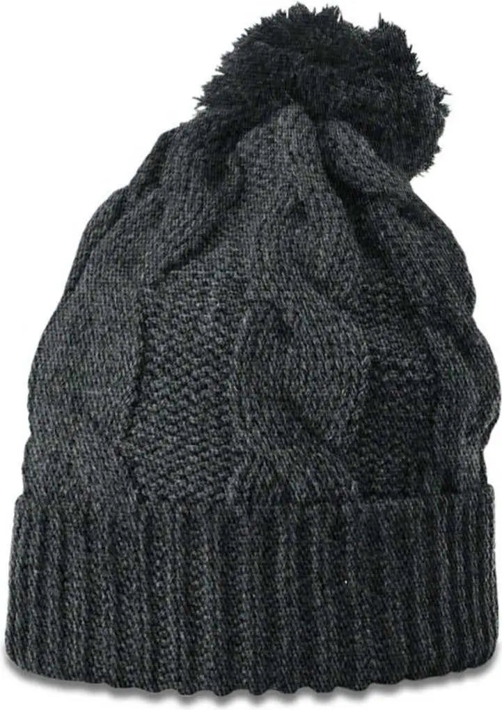 Richardson 141R Chunk Twist Knit Beanies with Cuff Heather Charcoal Dark Gray / OSFM