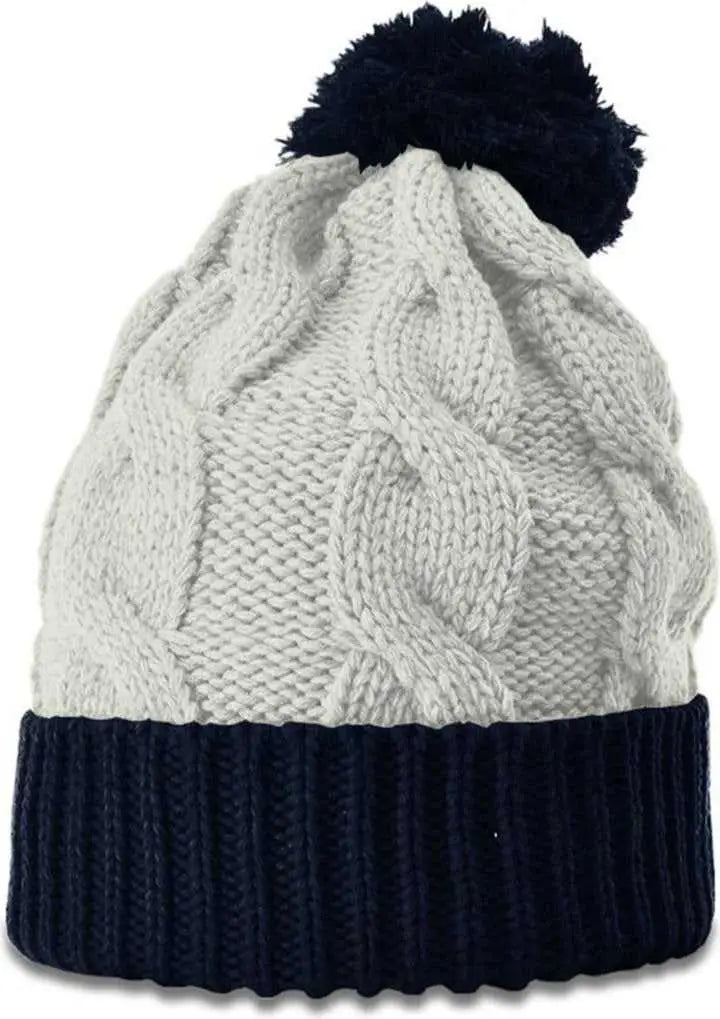 Richardson 141R Chunk Twist Knit Beanies with Cuff Stone Navy Navy / OSFM