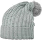 Richardson 143R Chunk Cable Beanies with Cuff and Pom Heather Gray Gray / OSFM