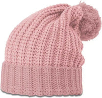 Richardson 143R Chunk Twist Knit Beanies with Cuff Blush Pink / OSFM