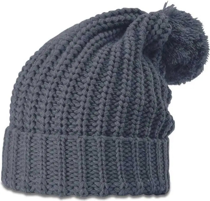 Richardson 143R Chunk Twist Knit Beanies with Cuff - Slate - Dark Gray / OSFM