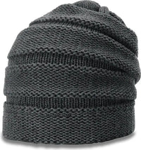 Richardson 145 Scrunch Beanie - Heather Charcoal - Dark Gray / OSFM