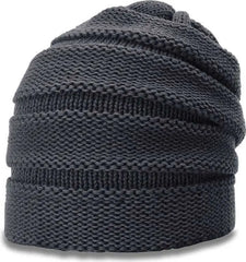 Richardson 145R Chunk Twist Knit Beanies with Cuff - Gun Metal - Gray / OSFM