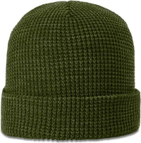Richardson 146 Waffle Knit Beanie with Cuff - Avocado - Olive / OSFM