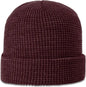 Richardson 146 Waffle Knit Beanie with Cuff - Burgundy - Burgundy / OSFM