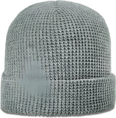 Richardson 146 Waffle Knit Beanie with Cuff - Heather Gray - Gray / OSFM