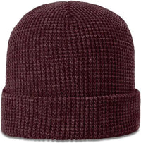 Richardson 146 Waffle Knit Beanies with Cuff - Burgandy - Maroon / OSFM