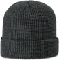 Richardson 146 Waffle Knit Beanies with Cuff - Heather Charcoal - Dark Gray / OSFM