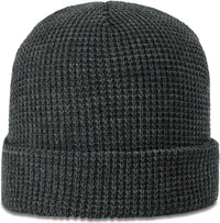 Richardson 146 Waffle Knit Beanies with Cuff - Heather Charcoal - Dark Gray / OSFM