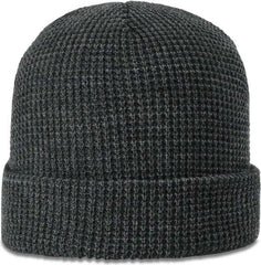 Richardson 146 Waffle Knit Beanies with Cuff - Heather Charcoal - Dark Gray / OSFM