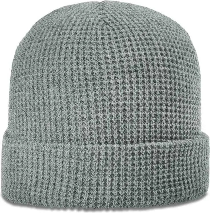Richardson 146 Waffle Knit Beanies with Cuff - Heather Gray - Gray / OSFM