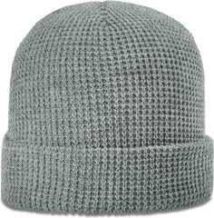 Richardson 146 Waffle Knit Beanies with Cuff - Heather Gray - Gray / OSFM