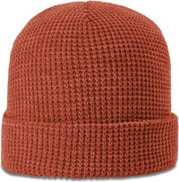 Richardson 146 Waffle Knit Beanies with Cuff - Rust - Burnt Orange / OSFM