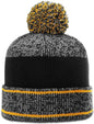 Richardson 148 Heather Beanie with Cuff & Pom - Gray Gold Black - Gold / OSFM