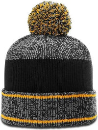 Richardson 148 Heathered Beanies with Cuff and Pom Gold Gold / OSFM