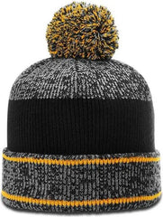 Richardson 148 Heathered Beanies with Cuff and Pom Gold Gold / OSFM