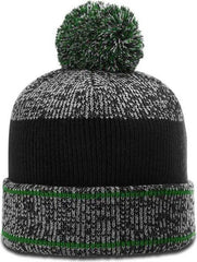 Richardson 148 Heathered Beanies with Cuff and Pom Kelly Kelly / OSFM
