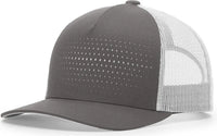 Richardson 163 Laser Cut Five Panel Trucker Cap - Charcoal Light Gray Light Gray - Dark Gray Light Gray / OSFM