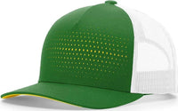 Richardson 163 Laser Cut Five Panel Trucker Caps Kelly White Yellow Kelly Yellow / OSFM