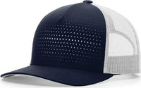 Richardson 163 Laser Cut Five Panel Trucker Caps Navy Light Gray Navy Light Gray / OSFM