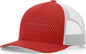Richardson 163 Laser Cut Five Panel Trucker Caps Red Light Gray Red Light Gray / OSFM