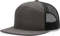 Richardson 168 7 Panel Trucker Cap - Charcoal Black - Dark Gray Black / OSFM
