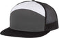 Richardson 168 Seven-Panel Trucker Caps - Charcoal Black White - Dark Gray Black / OSFM