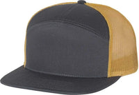 Richardson 168 Seven-Panel Trucker Caps - Charcoal Old Gold - Dark Gray Gold / OSFM