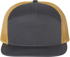 Richardson 168 Seven-Panel Trucker Caps - Charcoal Old Gold - Dark Gray Gold / OSFM