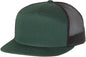 Richardson 168 Seven-Panel Trucker Caps - Dark Green Black - Forest Black / OSFM