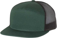 Richardson 168 Seven-Panel Trucker Caps - Dark Green Black - Forest Black / OSFM