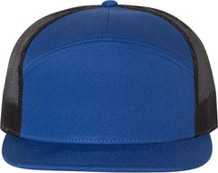 Richardson 168 Seven-Panel Trucker Caps - Royal Black - Royal Black / OSFM