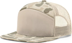 Richardson 168P Printed 7 Panel Trucker Cap - Harvest Duck Camo Sandstone - Duck Camo Sand / OSFM