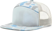 Richardson 168P Printed 7 Panel Trucker Cap - Saltwater Duck Camo Ice Gray - Duck Camo Light Gray / OSFM