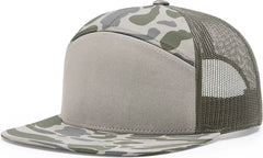 Richardson 168P Printed 7-Panel Trucker Caps - Marsh Duck Camo Loden - Duck Camo Loden / OSFM