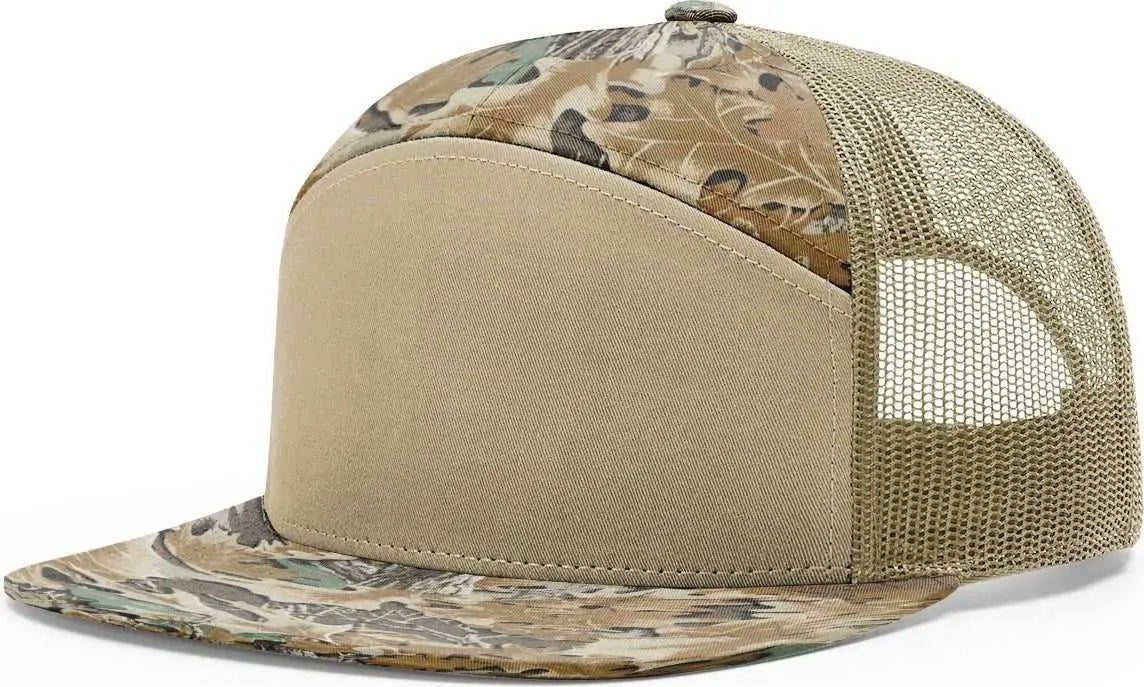 Richardson 168P Printed 7 Panel Trucker Caps Realtree Advantage Khaki Realtree Khaki / One Size Fits Most