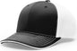 Richardson 172 Fitted Pulse Sportmesh with R-Flex Caps - Black White Split - Black White / XS-SM