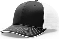 Richardson 172 Fitted Pulse Sportmesh with R-Flex Caps - Black White Split - Black White / XS-SM