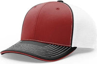 Richardson 172 Fitted Pulse Sportmesh with R-Flex Caps - Cardinal White Black Tri - Cardinal White / XS-SM