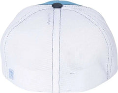 Richardson 172 Fitted Pulse Sportmesh with R-Flex Caps - Columbia Blue White Navy Tri
