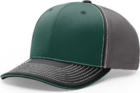 Richardson 172 Fitted Pulse Sportmesh with R-Flex Caps - Dark Green Charcoal Black Tri - Forest Dark Gray / XS-SM