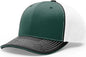Richardson 172 Fitted Pulse Sportmesh with R-Flex Caps - Dark Green White Black Tri - Forest White / XS-SM