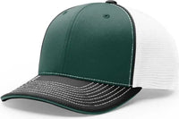 Richardson 172 Fitted Pulse Sportmesh with R-Flex Caps - Dark Green White Black Tri - Forest White / XS-SM